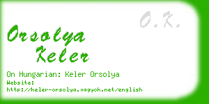 orsolya keler business card